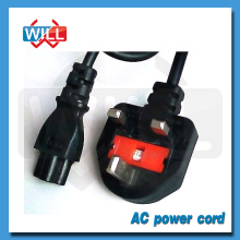 Factory Wholesale UK British fuse ac power cord with extension cord